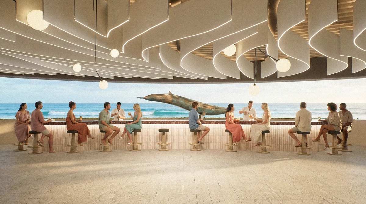 The Beach Club bar, positioned for sunset views
